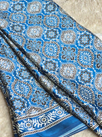Load image into Gallery viewer, Satin Saree x Ajrakh Prints - ROOH-E

