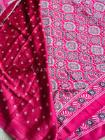 Load image into Gallery viewer, Satin Saree x Ajrakh Prints - RUHANI
