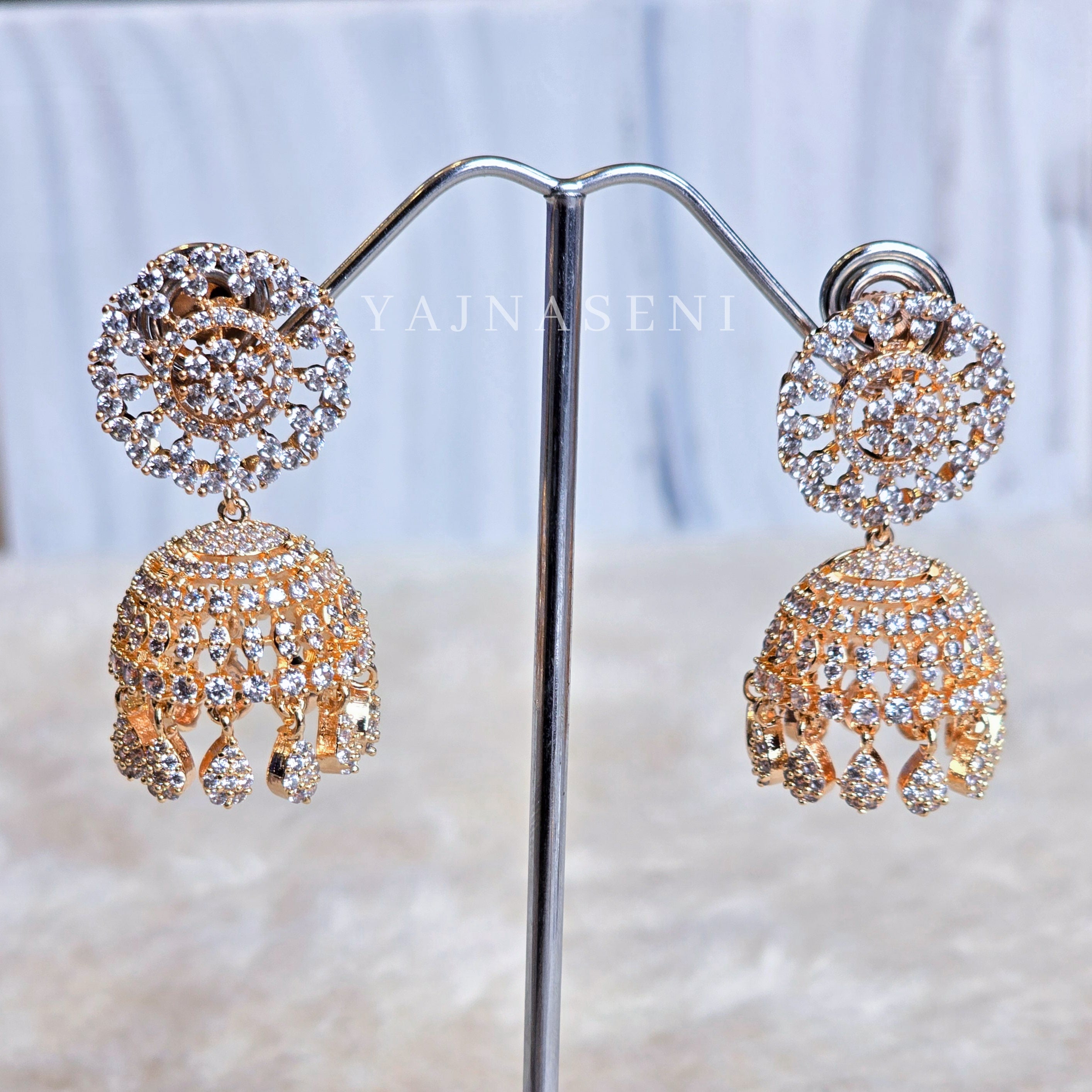 DIANA jhumkas (Rosegold)