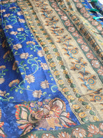 Load image into Gallery viewer, Printed Chanderi Cotton Saree : Blue
