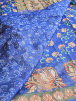 Load image into Gallery viewer, Printed Chanderi Cotton Saree : Blue
