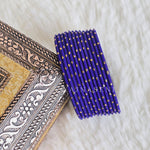 Load image into Gallery viewer, Matte dot Bangles - Indigo
