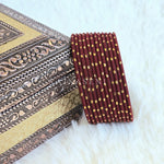 Load image into Gallery viewer, Matte dot Bangles - Dark Maroon
