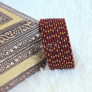 Matte dot Bangles - Dark Maroon