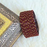 Load image into Gallery viewer, Matte dot Bangles - Dark Maroon
