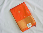 Load image into Gallery viewer, Mughal Motifs x Semi Soft Silk Saree - Orange (Dual Tone)
