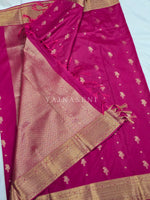 Load image into Gallery viewer, Mughal Motifs x Semi Soft Silk Saree - Magenta
