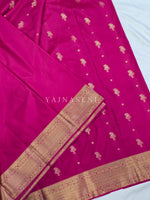 Load image into Gallery viewer, Mughal Motifs x Semi Soft Silk Saree - Magenta
