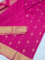 Load image into Gallery viewer, Mughal Motifs x Semi Soft Silk Saree - Magenta
