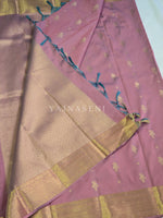 Load image into Gallery viewer, Mughal Motifs x Semi Soft Silk Saree - Mauve Pink (Dual Tone)
