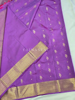 Load image into Gallery viewer, Mughal Motifs x Semi Soft Silk Saree - Orchid Purple

