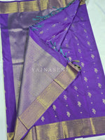 Load image into Gallery viewer, Mughal Motifs x Semi Soft Silk Saree - Amethyst
