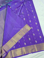 Load image into Gallery viewer, Mughal Motifs x Semi Soft Silk Saree - Amethyst
