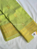Load image into Gallery viewer, Antique Charms x Semi Soft Silk Saree - Pista Green
