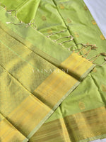 Load image into Gallery viewer, Antique Charms x Semi Soft Silk Saree - Pista Green
