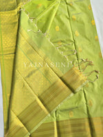 Load image into Gallery viewer, Antique Charms x Semi Soft Silk Saree - Pista Green

