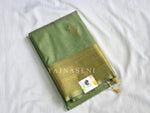 Load image into Gallery viewer, Antique Charms x Semi Soft Silk Saree - Light Sage
