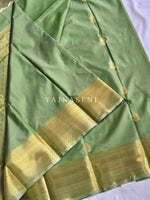 Load image into Gallery viewer, Antique Charms x Semi Soft Silk Saree - Light Sage
