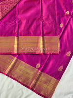 Load image into Gallery viewer, Antique Charms x Semi Soft Silk Saree - Magenta Purple
