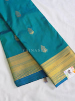 Load image into Gallery viewer, Antique Charms x Semi Soft Silk Saree - Peacock
