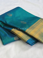 Load image into Gallery viewer, Antique Charms x Semi Soft Silk Saree - Peacock

