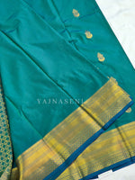 Load image into Gallery viewer, Antique Charms x Semi Soft Silk Saree - Peacock

