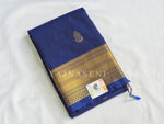 Load image into Gallery viewer, Antique Charms x Semi Soft Silk Saree - Navy Blue

