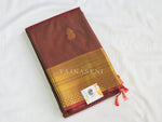 Load image into Gallery viewer, Antique Charms x Semi Soft Silk Saree - Wine (Green Undertone)
