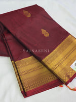 Load image into Gallery viewer, Antique Charms x Semi Soft Silk Saree - Maroon
