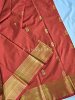 Load image into Gallery viewer, Antique Charms x Semi Soft Silk Saree - Dark Terracotta

