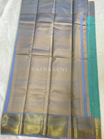 Load image into Gallery viewer, Kanchipuram Semi Silk Saree x Checkered - Pastel Blue x Periwinkle Blue
