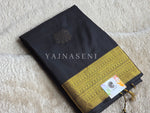 Load image into Gallery viewer, Kolam Motifs x Semi Soft Silk Saree - Black
