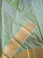 Load image into Gallery viewer, Dainty Motifs x Semi Soft Silk Saree - Light Sage
