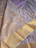 Load image into Gallery viewer, Dainty Motifs x Semi Soft Silk Saree - Lilac Grey
