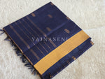 Load image into Gallery viewer, Handloom Kanchipuram Silk Cotton Saree : Midnight Blue
