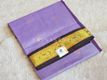 Load image into Gallery viewer, Handloom Kanchipuram Silk Cotton Saree x Annapakshi border : Heather Purple x Dark Wine
