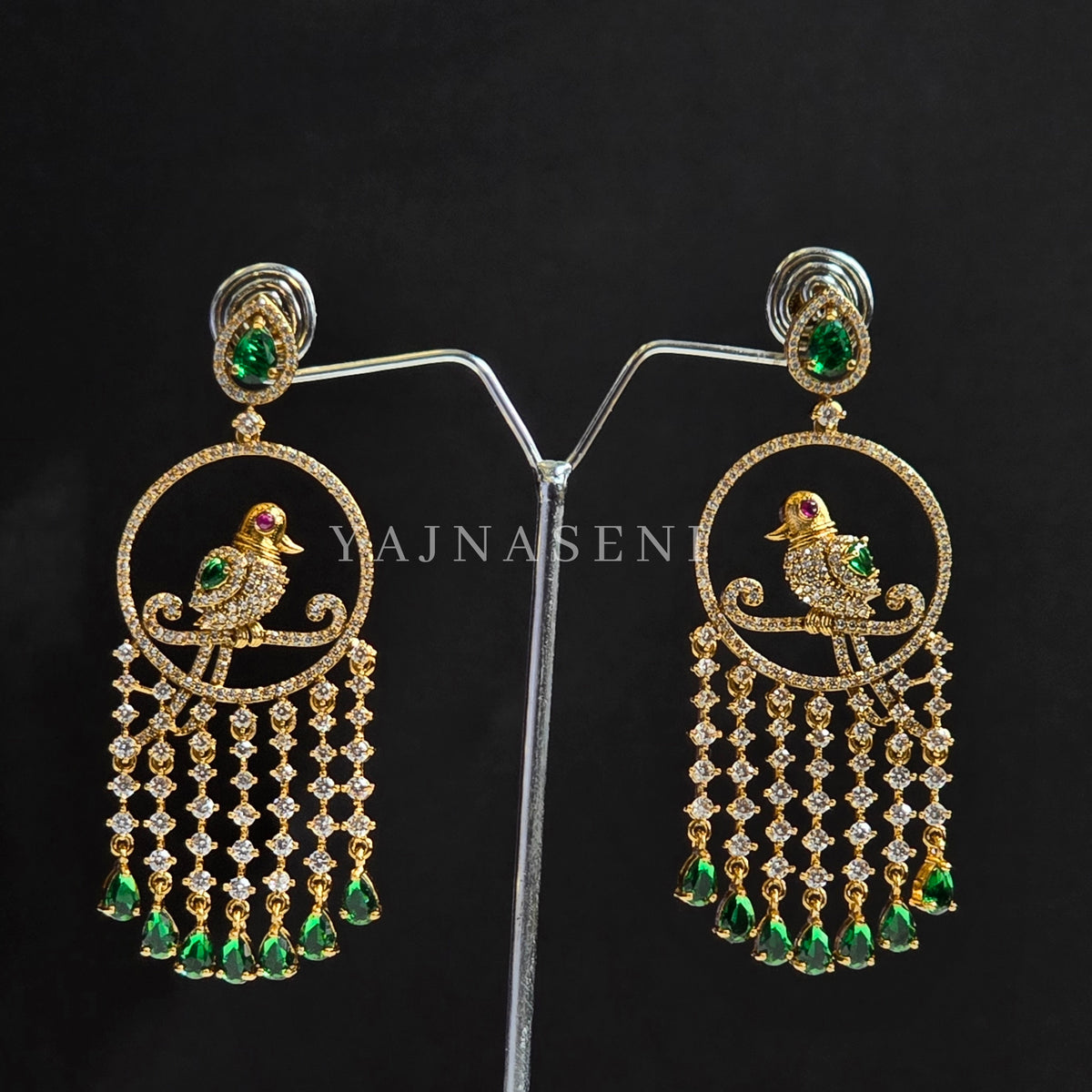 MITHU Earrings (Emerald) – Yajnaseni