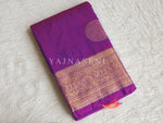 Load image into Gallery viewer, Semi Soft Silk Gold Zari Saree - Purple Garnet
