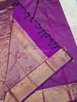 Load image into Gallery viewer, Vaira oosi x Checkered Saree - Purple
