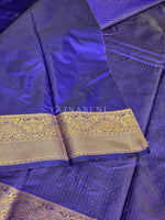Load image into Gallery viewer, Vaira oosi x Checkered Saree - Royal Blue
