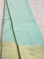 Load image into Gallery viewer, Vaira oosi x Checkered Saree - Pastel Turquoise
