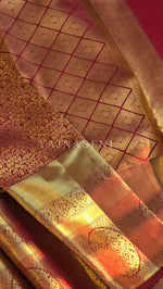 Load image into Gallery viewer, CRIMSON SYMPHONY - Pure Kanjivaram Silk Saree with Gold Zari
