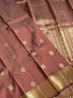 Load image into Gallery viewer, MOCHA KISS - Pure Kanjivaram Silk Saree with Gold Zari

