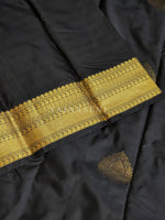 Load image into Gallery viewer, Soft Silk x Gold Zari Saree - Black
