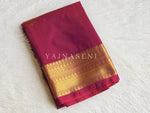 Load image into Gallery viewer, Soft Silk x Gold Zari Saree - Mulberry
