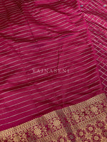Load image into Gallery viewer, Semi Silk Saree x Checkered x Floral Motifs  - Wine
