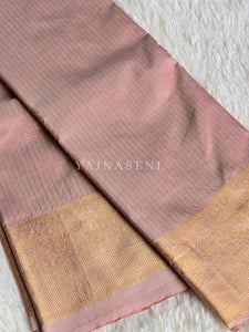 Vaira oosi x Checkered Saree - Blush