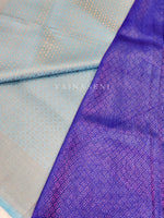 Load image into Gallery viewer, Kubera Pattu Saree - Sky Blue x Royal Blue
