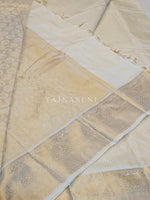 Load image into Gallery viewer, Vaira oosi x Checkered Saree - Ivory
