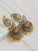 Load image into Gallery viewer, TARINI Jhumkas : Amethyst
